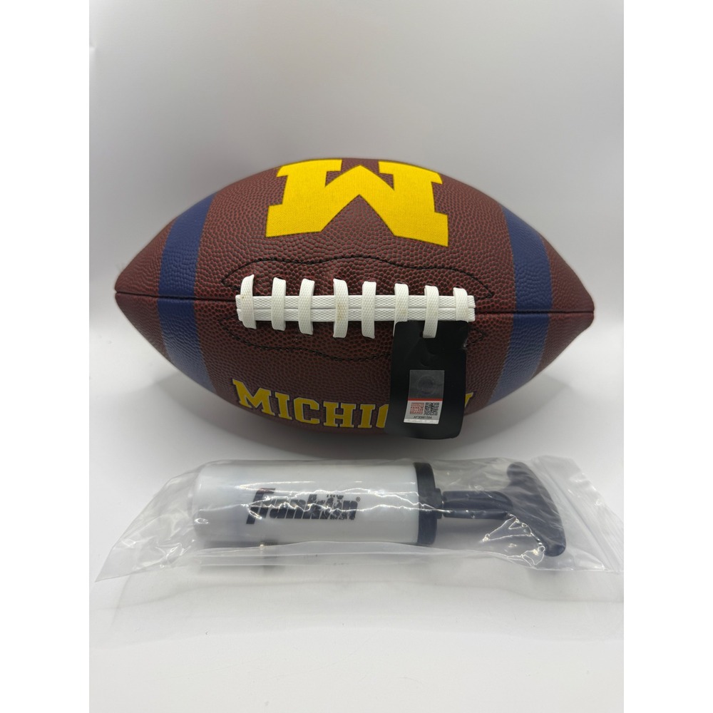 Franklin Football Brown‎ NEW Michigan Wolverines NCAA with Grip Pump